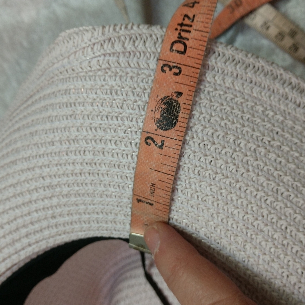 Woven Western Straw Beach Hat Cowrie Cowry Shells Tassels Tinted White Boho - Picture 12 of 15